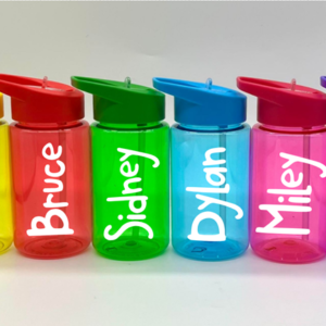Kids Personalised Water Bottle - White Font