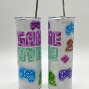 Game Over Tumbler with Lid & Straw